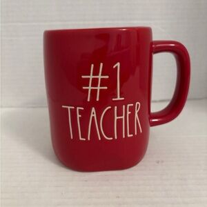 Rae Dunn Red #1 Teacher Mug